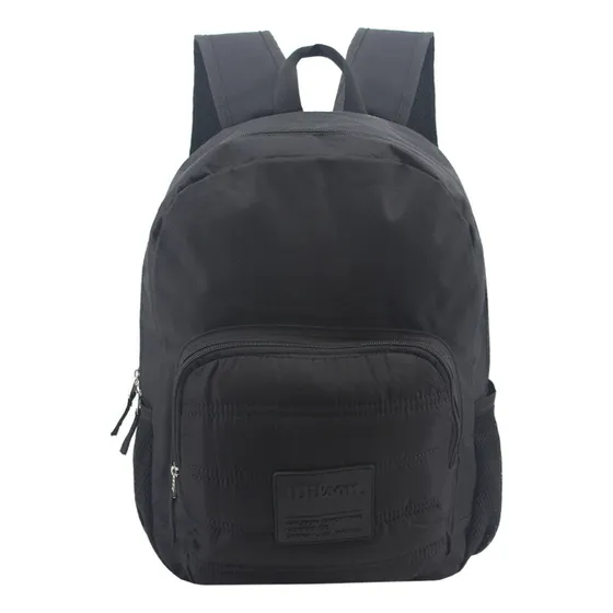 Mochila Reforzada Urbana Porta Notebook Deportiva Gym Unisex Color Negro Diseño de la tela Liso