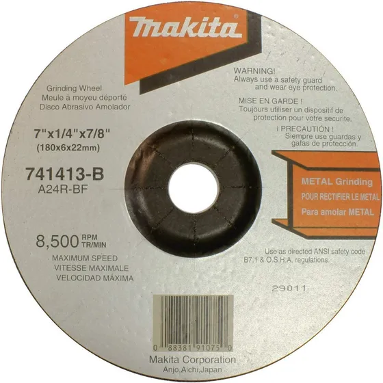 Disco Desbaste Metal Makita 7 X 1/4  X 7/8  741413-b