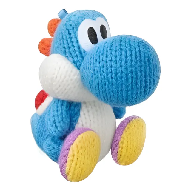 Light Blue Yarn Yoshi Woolly World Amiibo Wii U Sellado.