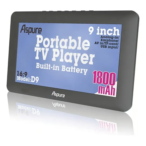 Televisor Portátil 9'' LED HD Leadstar ATSC Con USB Batería Larga Duración