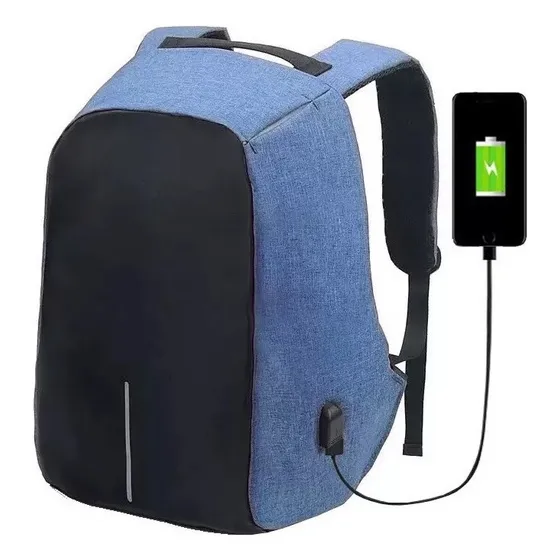Mochila Usb Reforzada Porta Notebook Candado Liviana Grande 