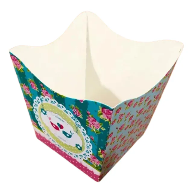 10 Cachepô De Papel Para Festa Doces Decoração Tema Jardim