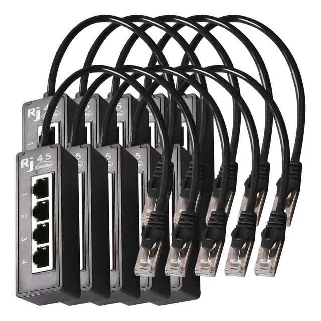 Acoplador De Red Cable Utp, Mxntv-006, 10pzas, Divisor Rj45