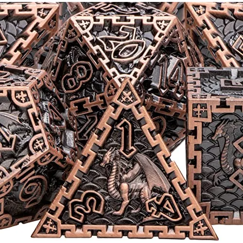 Dados De Metal D&d Dungeons And Dragons Juego De Dados ...