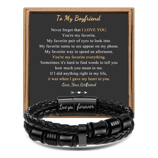 Pulsera De Capas De Cuero Para Hombres Regalos Para Novio De Pulsera De Capas De Cuero Para Hombres Regalos Para Novio De