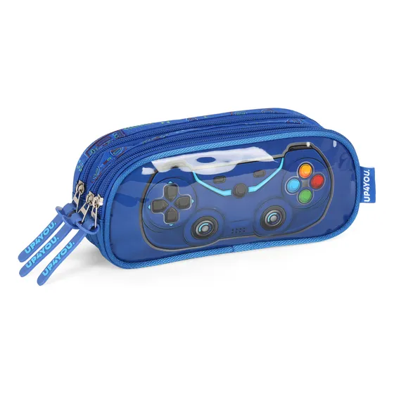 Estojo Escolar Triplo Game 3 Divisórias Grande Cor Modelo 1