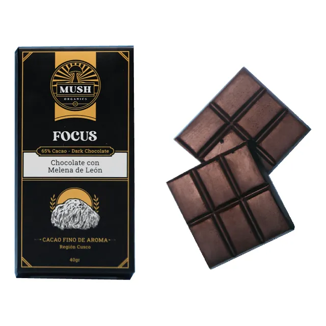 Chocolate (65%) Con Extracto De Melena De León (3%) - 40 G