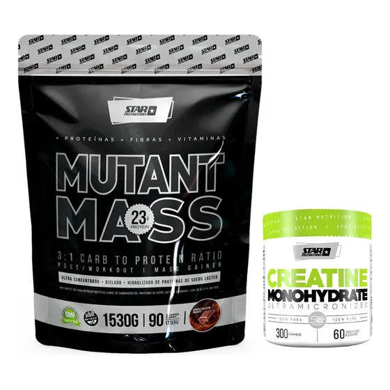 Mutant Mass 1,5 Kg + Creatina X 300gr Star Nutrition
