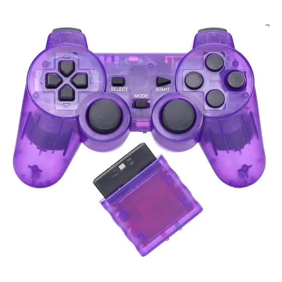 Gamepad Inalámbrico Genérico Para Ps2 - Control Total Violeta