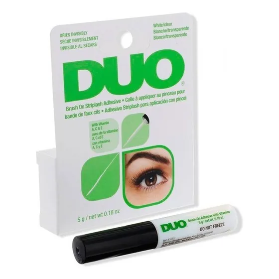 Pegamento De Pestañas Postizas Duo Con Pincel Transparentex3 Color Transparente