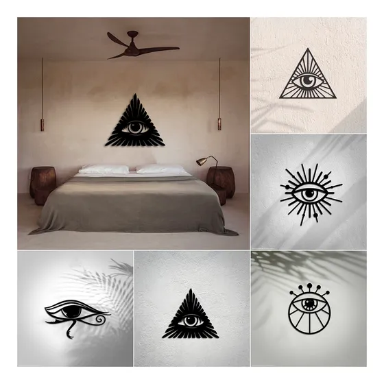 Cuadro Decorativo Sala Ojo Todo Lo Ve 45x45 Cm Minimalista