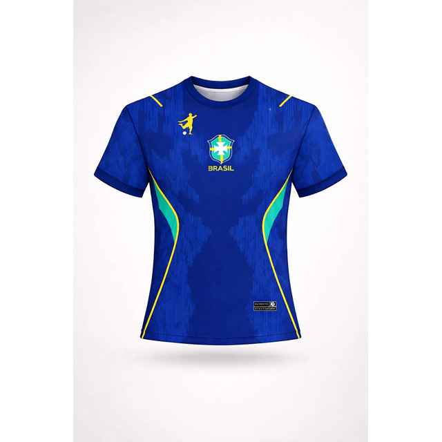 Camiseta Copa 2026 Esportiva Dryfit 100 Poliéster Brasileiro Azul M