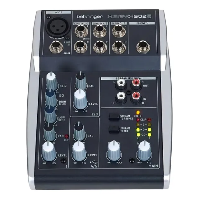 Consola Mixer 5 Canales Behringer Xenyx 502s Usb