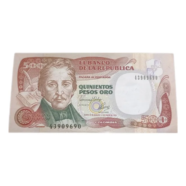 Colombia Billete 500 Pesos Oro 1993 Sin Circular ,unc