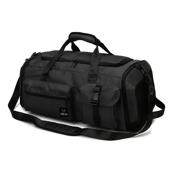 Bolsa De Gimnasio 3 En 1 Para Hombres Y Mujeres, Bolsas De Viaje De Gran Capacidad De 65 L, Mochila Convertible Para El Fin De Semana Con Compartimento Para Zapatos Y Separación Seca
