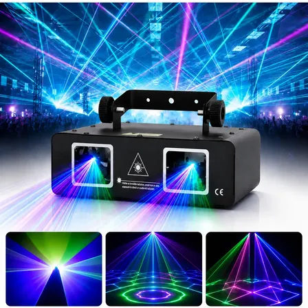 Laser Show Rgb 1000mw De Duas Pontas Dmx512 Dj Luzes Festa 127/220v