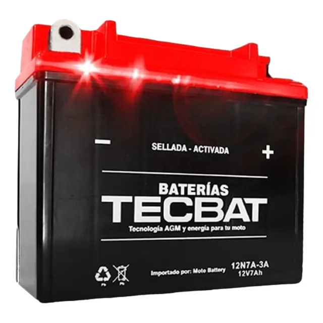 Bateria Tecbat 12n7a-3a Para Xr125 Discover125 Fz150 Cgl125