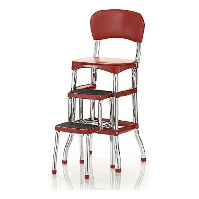 Silla De Mostrador Retro / Taburete Con Escalón Cosco, Desli