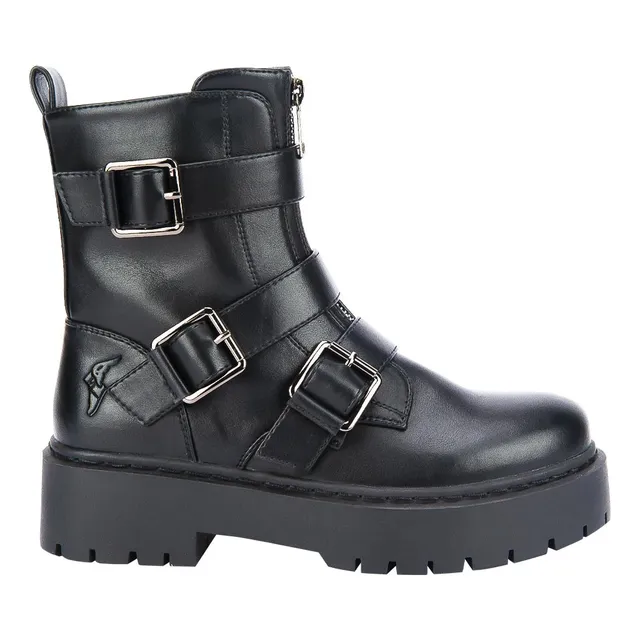 Bota Moto Antiderrapante Goodyear Negro Mujer 1203