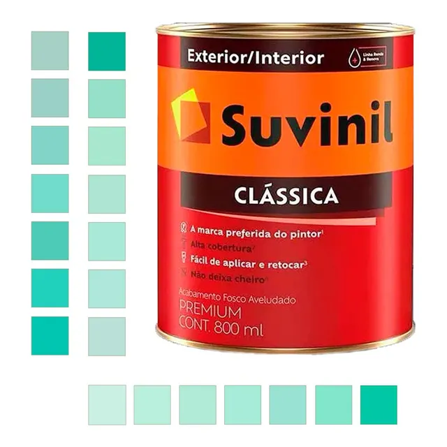 Tinta Clássica Premium Fosco 800ml Cores Claras 23 Suvinil