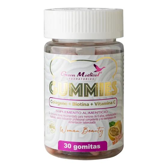 Gomitas De Colágeno + Biotina + Vit C (30 Gummies) Agronewen Sabor Maracuyá
