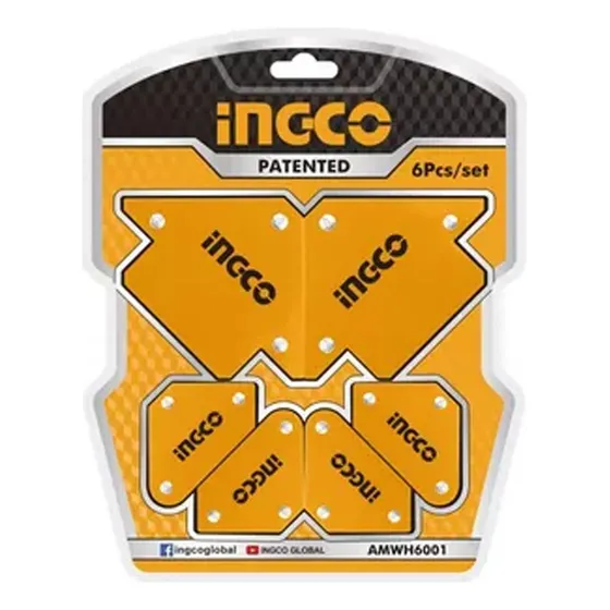 Set De 6 Escuadras Magnéticas Para Soldar Ingco Febo