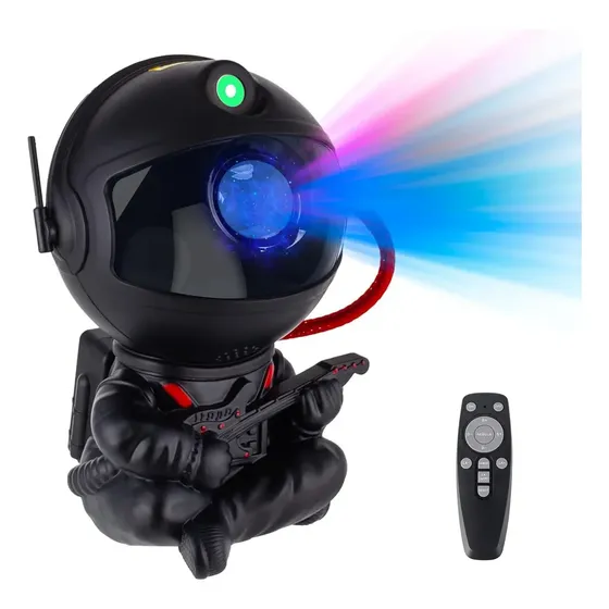 Lampara Proyector De Estrellas Astronauta Led De Galaxia Color Negro Alta Calidad Everest | Cuotas sin interés