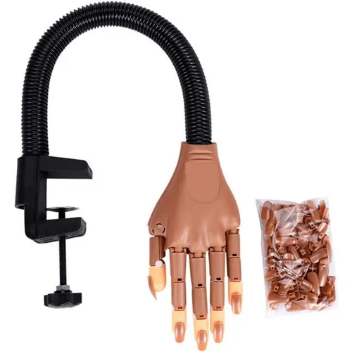 Mano Articulada Práctica Manicura+ Soporte+ Uñas Removibles