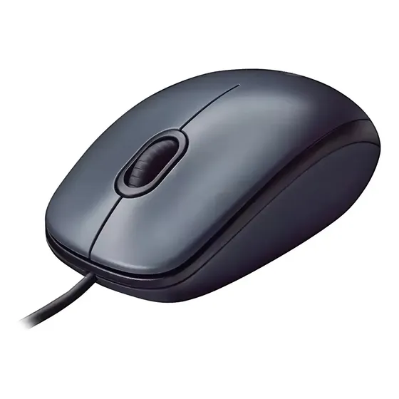 Mouse Logitech M90 USB com Fio 1000 DPI 3 Botões Óptico Preto Plug and Play