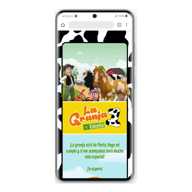 Tarjeta Invitacion Digital Interactiva Mapa Musica Whatsapp
