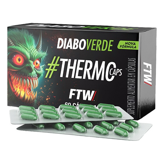 Termogenico Thermocaps 200mg 60caps Ftw - Diabo Verde Sem Sabor