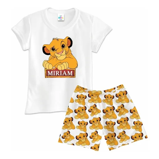 Pijama Short Niña Rey Leon Algodon 