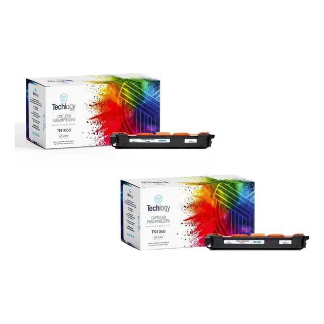 Toner Techlogy Tn1060 2 Pack Hl1110 Hl1111 Dcp1512 Mfc1810 Tinta Negro