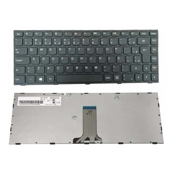 Teclado Para Notebook Lenovo G40-70 Modelo 80ga Com Ç Abnt2