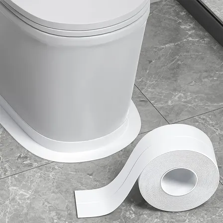 Fita Adesiva Vedação Pvc Impermeável Banheiro Pia Box 35mm Branco
