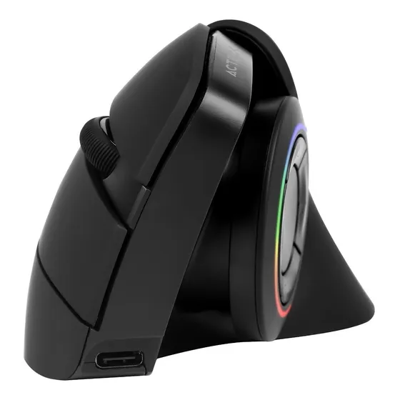 Mouse Ergonómico Mi690 Inalámbrico 2.4 Ghz Rgb Recargable