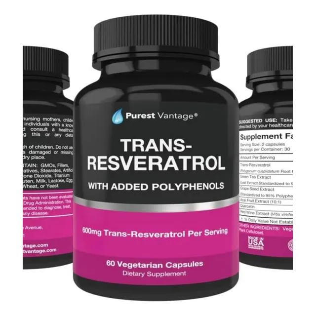 Vitaminas Trans Resveratrol Capsulas Antioxidante