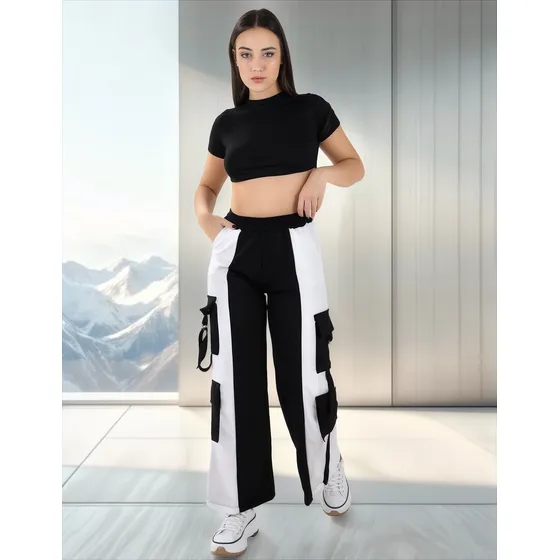 Pantalon Multi Cargo Creppe Dama Moda Mujer 2023