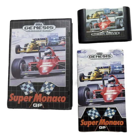 Id 06 Sega Monaco Gp Senna  Cib Original Mega Drive Genesis