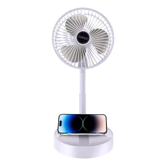 Mini Ventilador Con Base Extensible Recargable Usb Plegable