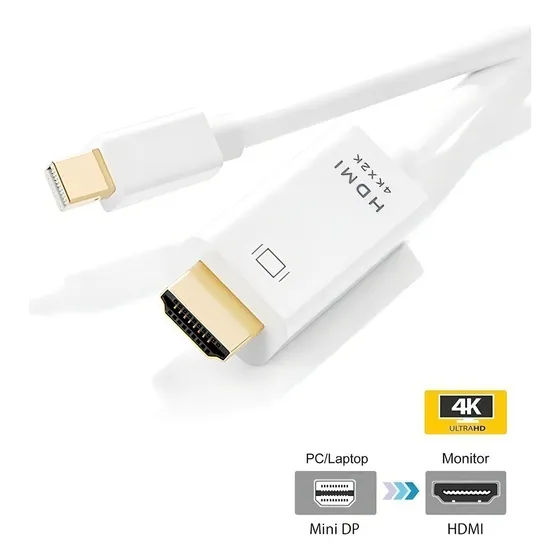 Cabo Mini Displayport Para Hdmi 2k 4k Hd