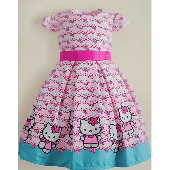 Vestido Infantil Da Hello Kitty