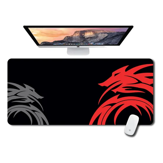 Mouse Pad Grande Xl 84x38cm Gamer Oficina Mouse Y Teclado Color Dragons