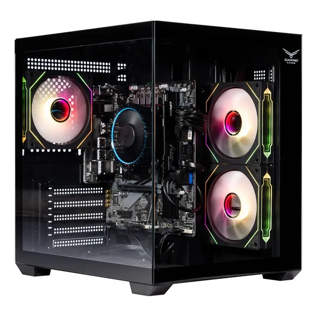 Gabinete Naceb Gamer Mini-pecera M-atx Ventana 3x 120mm Argb