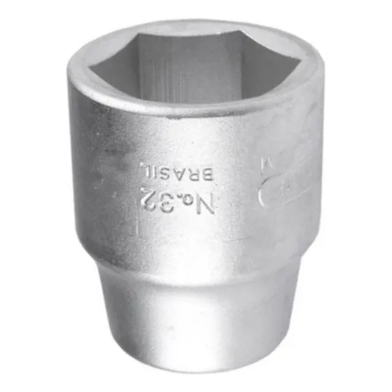 Soquete Sextavado 1.11/16 Encaixe 3/4 32-1.11/16 Gedore Cor Cinza