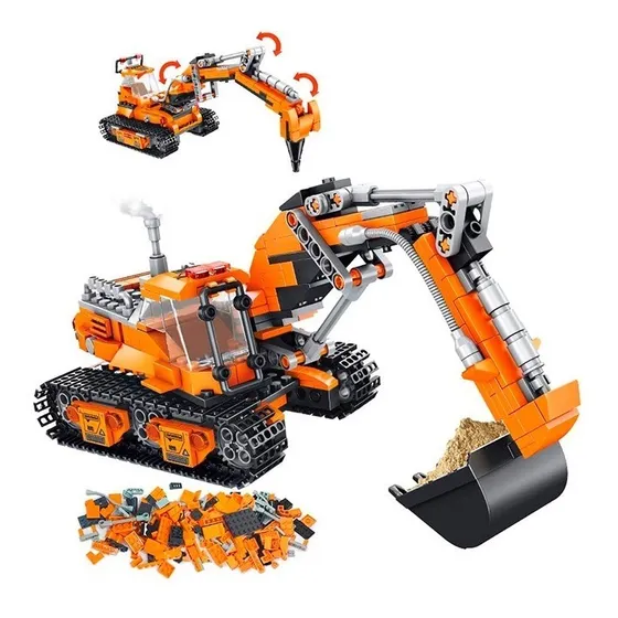 Bloques Armables Alternativo Construcción  Excavadora