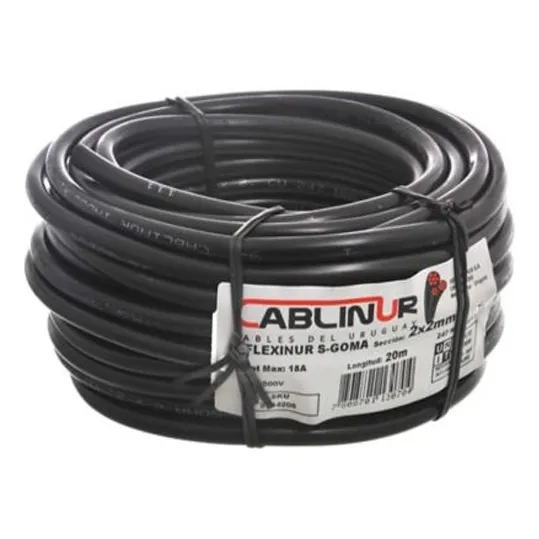 Cable Bajo Goma 2x2mm Rollo 100 Metros
