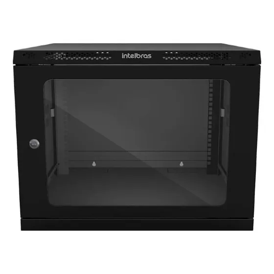 Suporte De Parede Intelbras Mini Rack 8u Preto 470mm
