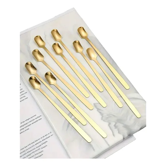 Cucharillas Cuchara Dorada Café Té Acero Inox 10pack Gold 10