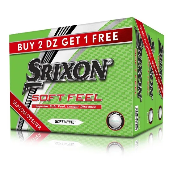 Pelotas Golf Srixon Softfeel Promo 3x2 (docenas) Color Blanco